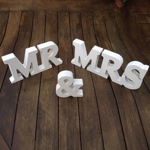 set litere lemn mr&mrs